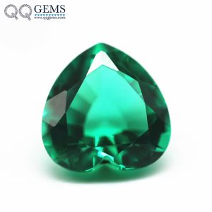 Heart Natural Cut Cultivate Emerald Loose Gemstones Heart Shape Lab Created Columbia Emeralds Price Per Carat Gems