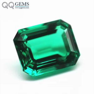 Octagon Step Cut Emerald Cultivated Columbia Loose Gemstones Lab Created Emerald Gems