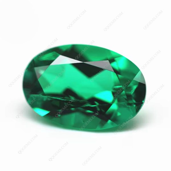 Oval Cut Hydrothermal Cultivation Emerald Gemstones Lab Created Emerald with Cracks and Inclusions Inside Gems - Image 2