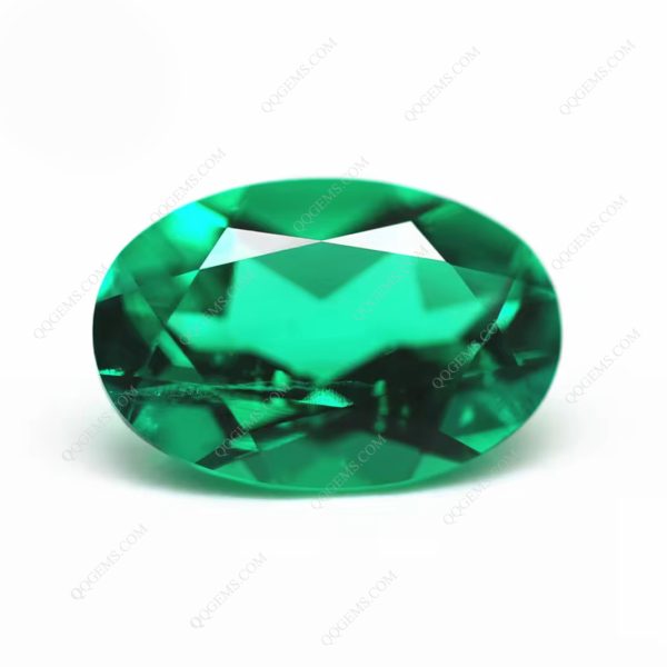 Oval Cut Hydrothermal Cultivation Emerald Gemstones Lab Created Emerald with Cracks and Inclusions Inside Gems - Image 3