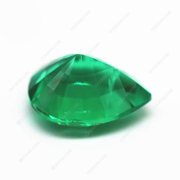 Pear Natural Cut Laboratory Cultivated Emerald Loose Gemstones Columbia Emerald Gems - Image 4