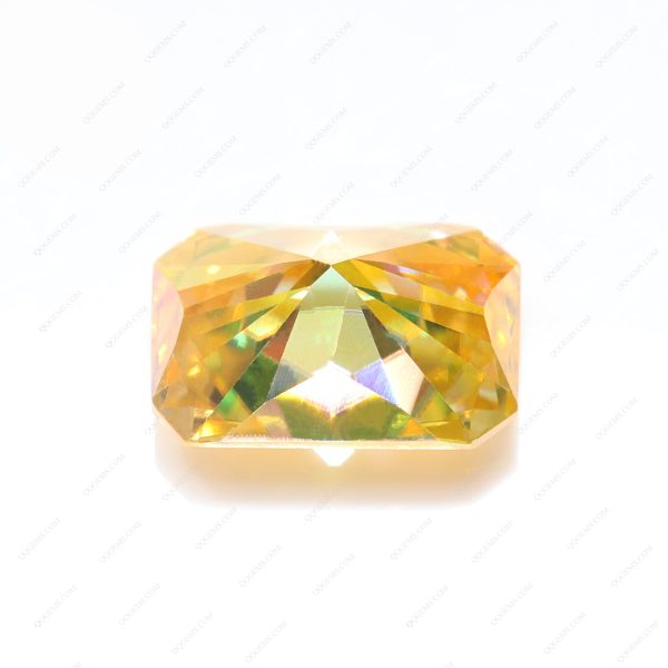 Radiant Cut Plating Golden Yellow Loose Moissanite Yellow Color Moissanite - Image 2