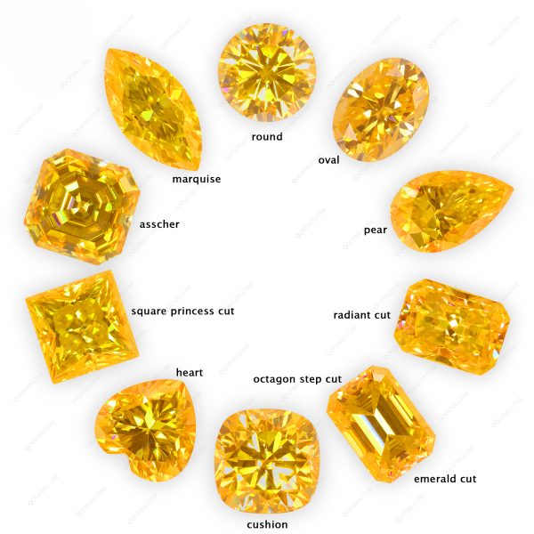 Mult-shape Plating Golden Yellow Moissanite Diamond Canary Yellow Loose Moissanite Gemstones - Image 6