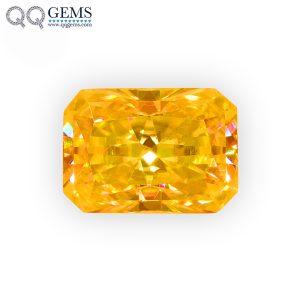 Radiant Cut Plating Golden Yellow Loose Moissanite Yellow Color Moissanite