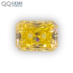 Radiant Cut Plating Light Yellow Loose Moissanite Diamond Faceted Cut Lemon Yellow Moissanite