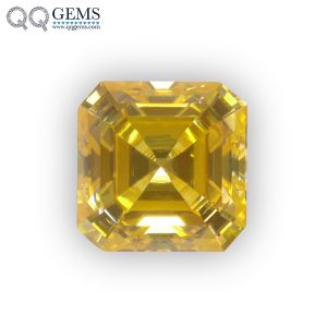 Square Cut Plating Light Yellow Loose Moissanite Diamond Lemon Yellow Color Moissanite Gemstones