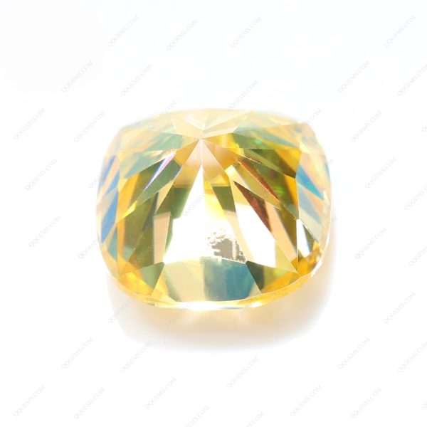 Cushion Cut Plating Golden Yellow Loose Moissanite Diamond Vivid Yellow Color Moissanite - Image 3