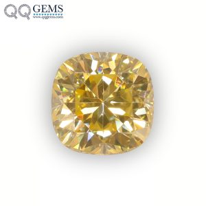 Cushion Cut Plating Light Yellow Loose Moissanite Diamond