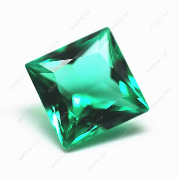 Square Princess Cut Columbia Cultivation Emerald Green Sapphire Gems - Image 2