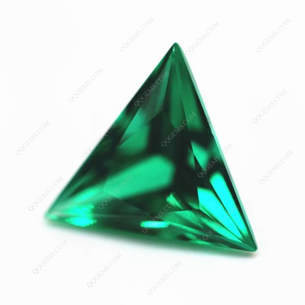 Columbia Emerald Cultivation Gemstones Triangle Shape Lab Grown Cultivation Emerald Green Sapphire Gems - Image 2