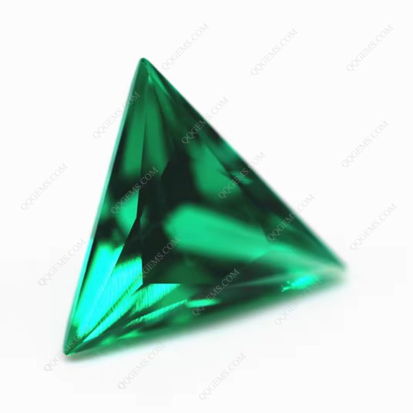 Columbia Emerald Cultivation Gemstones Triangle Shape Lab Grown Cultivation Emerald Green Sapphire Gems - Image 3