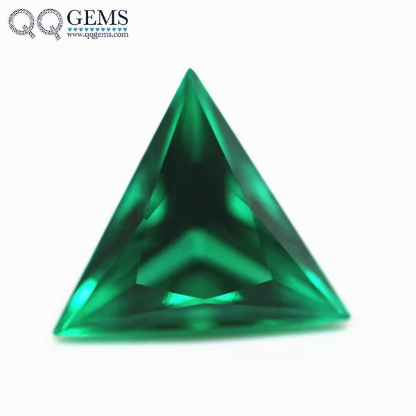 Columbia Emerald Cultivation Gemstones Triangle Shape Lab Grown Cultivation Emerald Green Sapphire Gems