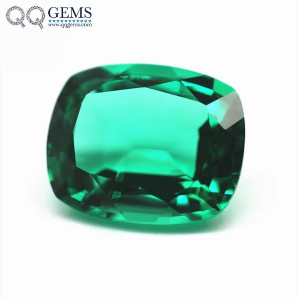Long Cushion Natural Cut Hydrothermal Columbia Emerald Loose Gems Lab Created Emerald Gems