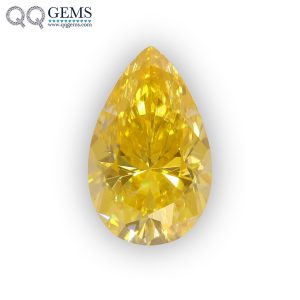 Pear Cut Plating Light Yellow Loose Moissanite Diamond Faceted Cut Lemon Yellow Moissanite