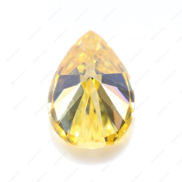 Pear Cut Plating Light Yellow Loose Moissanite Diamond Faceted Cut Lemon Yellow Moissanite - Image 5