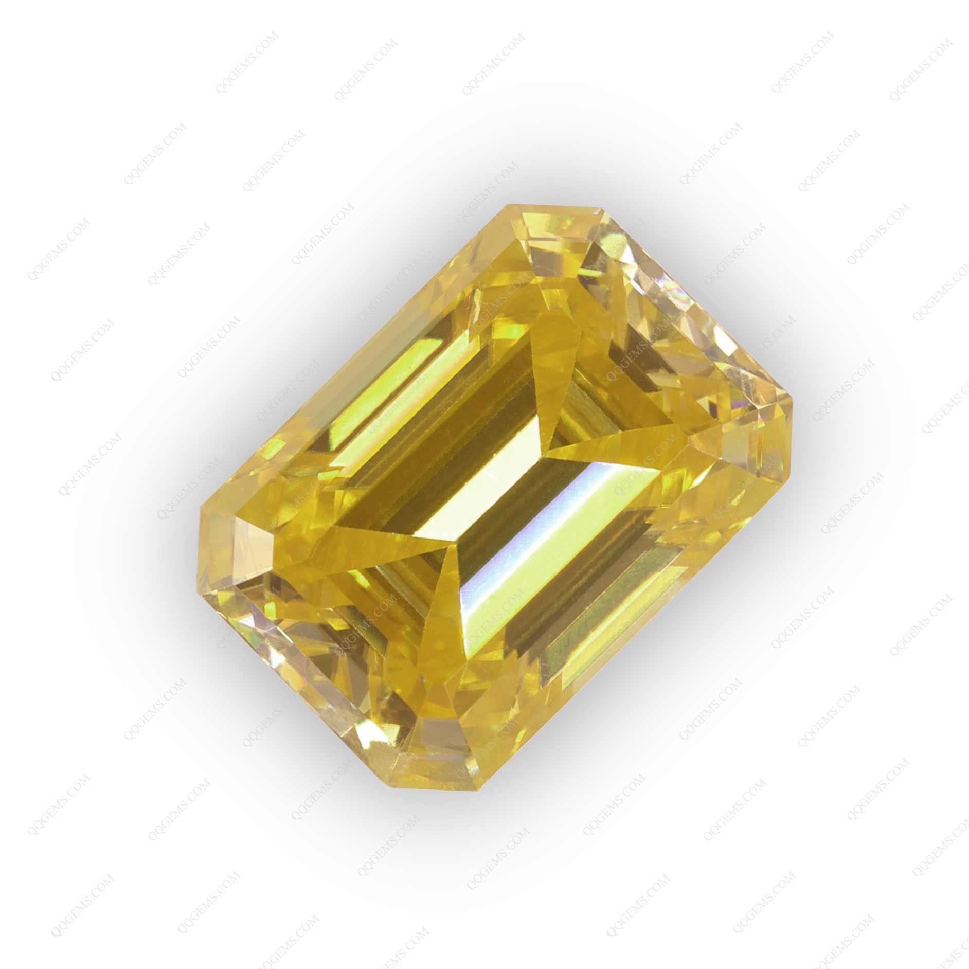 Emerald/Octagon Step Cut Plating Light Yellow Loose Moissanite Diamond - Image 2