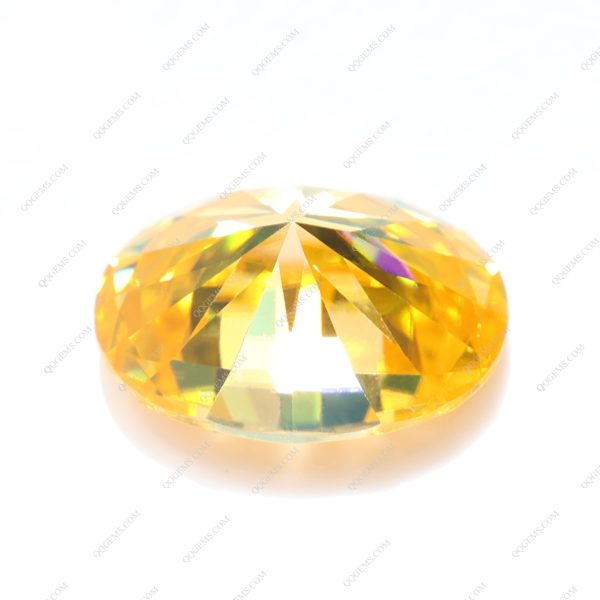 Oval Cut Plating Golden Yellow Loose Moissanite Diamond Vivid Yellow Color Moissanite Gemstones - Image 4