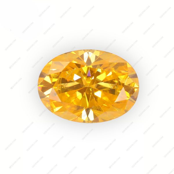Oval Cut Plating Golden Yellow Loose Moissanite Diamond Vivid Yellow Color Moissanite Gemstones - Image 5