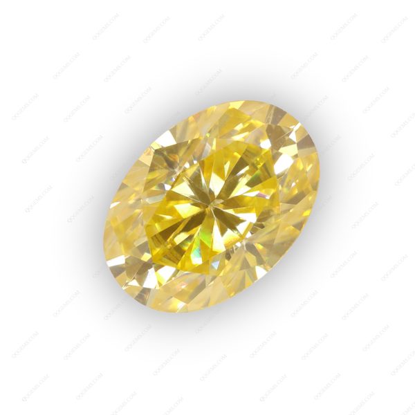 Oval Cut Plating Lemon Yellow Loose Moissanite Diamond Light Yellow Color Moissanite - Image 3