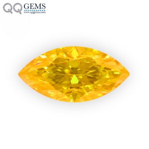 Marquise Cut Plating Golden Yellow Loose Moissanite Diamond Vivid Yellow Color Moissanite Gems