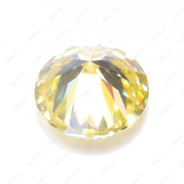 Round Plating Light Yellow Loose Moissanite Diamond Round Brilliant Shape - Image 4