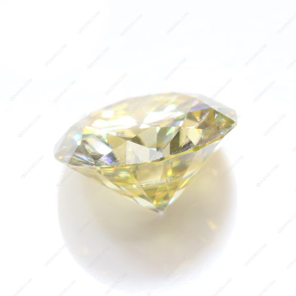 Round Plating Light Yellow Loose Moissanite Diamond Round Brilliant Shape - Image 5