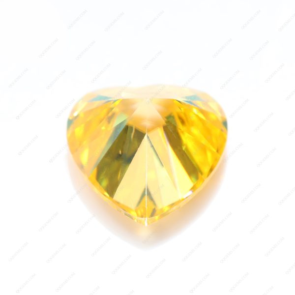 Heart Cut Plating Golden Yellow Loose Moissanite Diamond Vivid Yellow Color Moissanite Gems - Image 2