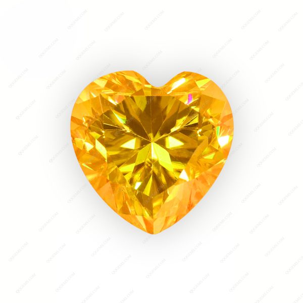 Heart Cut Plating Golden Yellow Loose Moissanite Diamond Vivid Yellow Color Moissanite Gems - Image 3