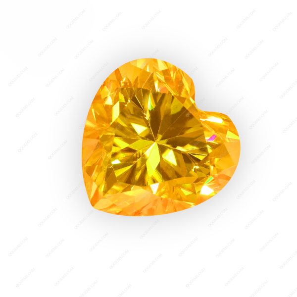 Heart Cut Plating Golden Yellow Loose Moissanite Diamond Vivid Yellow Color Moissanite Gems - Image 4