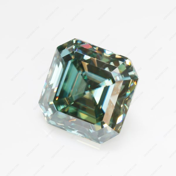 Asscher Cut Light Green/green/dark Green Moissanite Loose Gemstones - Image 2