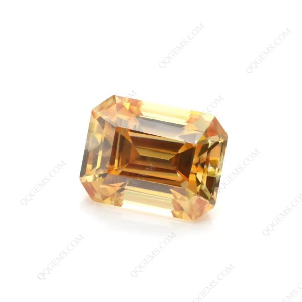 Asscher Cut champagne Moissanite Loose Gemstones VVS GRA Certificate - Image 3