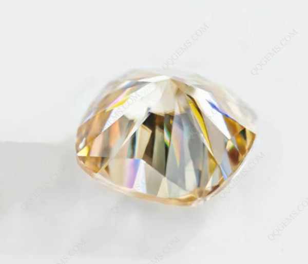 Cushion Cut champagne Moissanite Loose Gemstones VVS GRA Certificate - Image 2