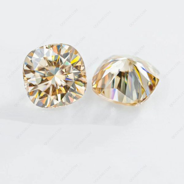 Cushion Cut champagne Moissanite Loose Gemstones VVS GRA Certificate - Image 4