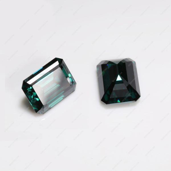 Emerald Cut Light Green/green/dark Green Moissanite Loose Gemstones - Image 2