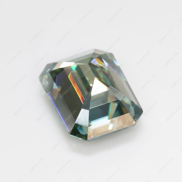 Emerald Cut Light Green/green/dark Green Moissanite Loose Gemstones - Image 2