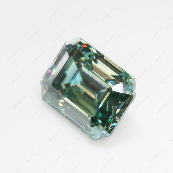 Emerald Cut Light Green/green/dark Green Moissanite Loose Gemstones - Image 4