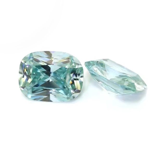Aquamarine/aquamarine Moissanite VVS1 GRA Certificate Bluish Green Loose Moissanite Diamonds  - Image 2