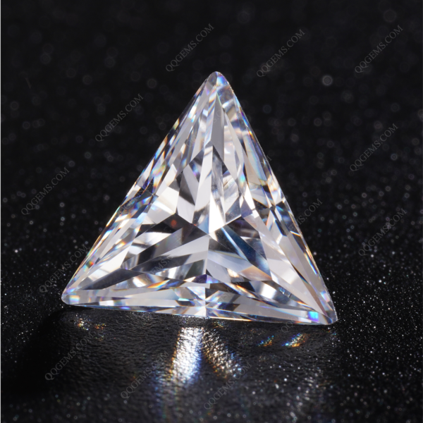 Triangle Cut Moissanite Loose Diamonds GRA Certificate Triangle Shape White Carat Moissanite  - Image 2