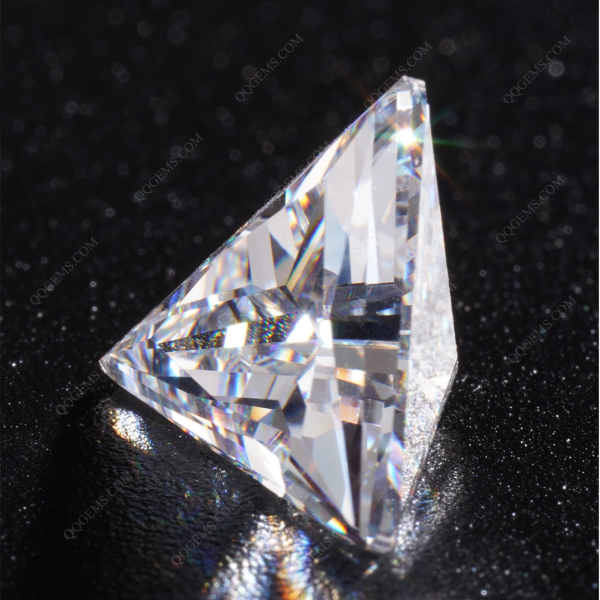 Triangle Cut Moissanite Loose Diamonds GRA Certificate Triangle Shape White Carat Moissanite  - Image 4