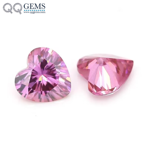 Moissanite Diamond Heart Cut Loose Gems Vvs1 plating pink Moissanite Diamond