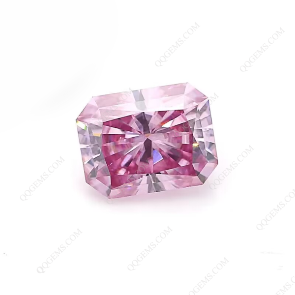 Radiant Cut Moissanite Gems Plating pink VVS1 Clarity Loose Moissanite Gemstones - Image 3