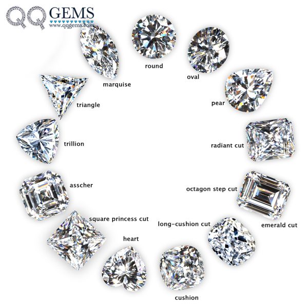 Full Size Moissanite Diamonds Round Shape Round-melee Fancy Shape Pure D-VVS