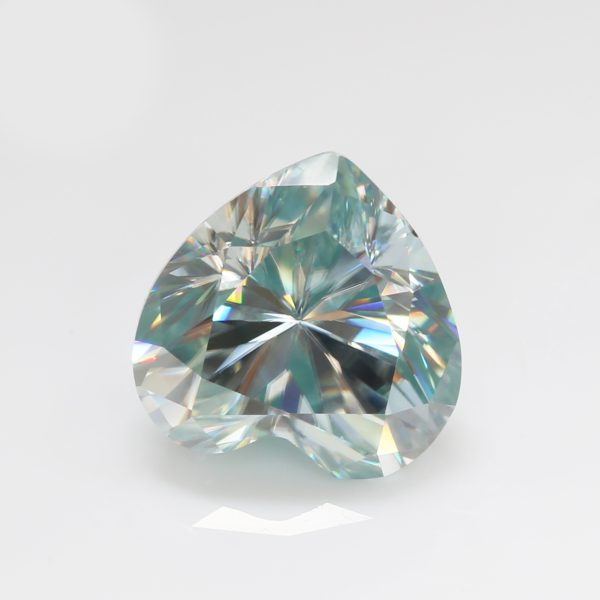Heart Cut Light Aquamarine/aquamarine Moissanite Loose Gemstones - Image 2