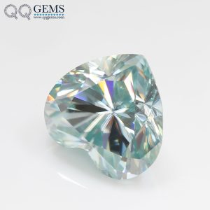 Heart Cut Light Aquamarine/aquamarine Moissanite Loose Gemstones