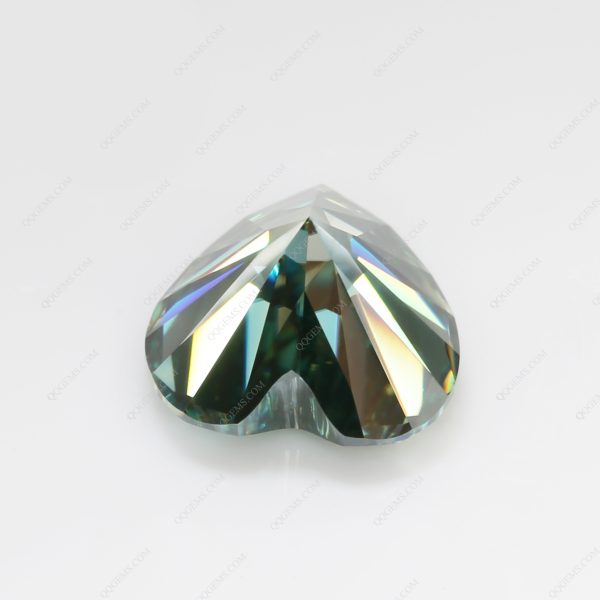 Heart Cut Light Green/green/dark Green Moissanite Loose Gemstones - Image 4