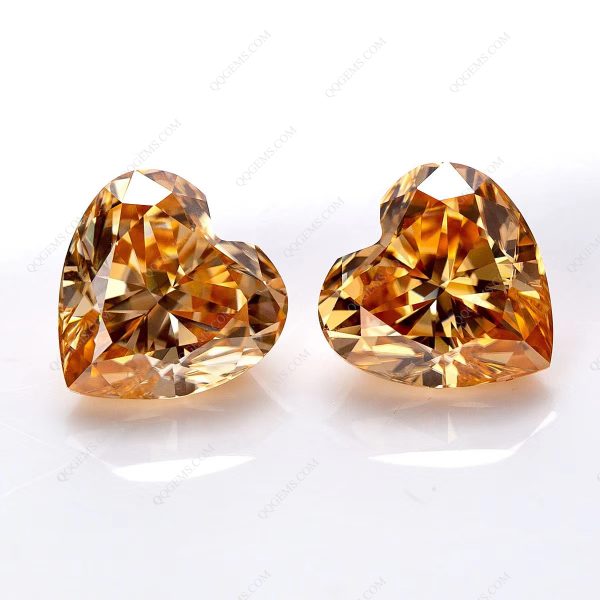 Heart Cut champagne Moissanite Loose Gemstones - Image 2