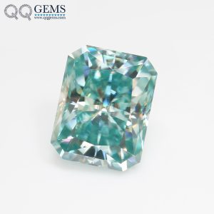 L-Cushion Cut Light Aquamarine/aquamarine Moissanite Loose Gemstones