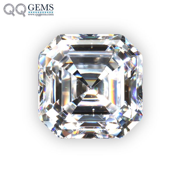 Asscher Cut Moissanite Loose Diamonds with GRA Certificate Asscher White Moissanite