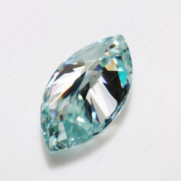 Marquise Cut Light Aquamarine/aquamarine Moissanite Loose Gemstones - Image 2