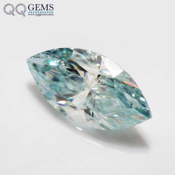 Marquise Cut Light Aquamarine/aquamarine Moissanite Loose Gemstones